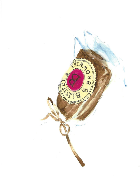 wrapped brownie hand drawn